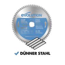 Evolution 210mm dünnstahlschneidendes 68-Zahn-TCT-Kreissägeblatt