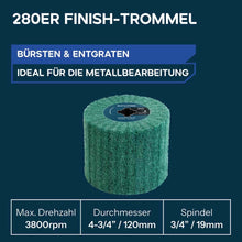 120-mm-Trommeln zum Abisolieren, Schleifen und Polieren für den Akku-Oberflächenbearbeiter Evolution S120SCT-Li