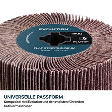 120-mm-Trommeln zum Abisolieren, Schleifen und Polieren für den Akku-Oberflächenbearbeiter Evolution S120SCT-Li