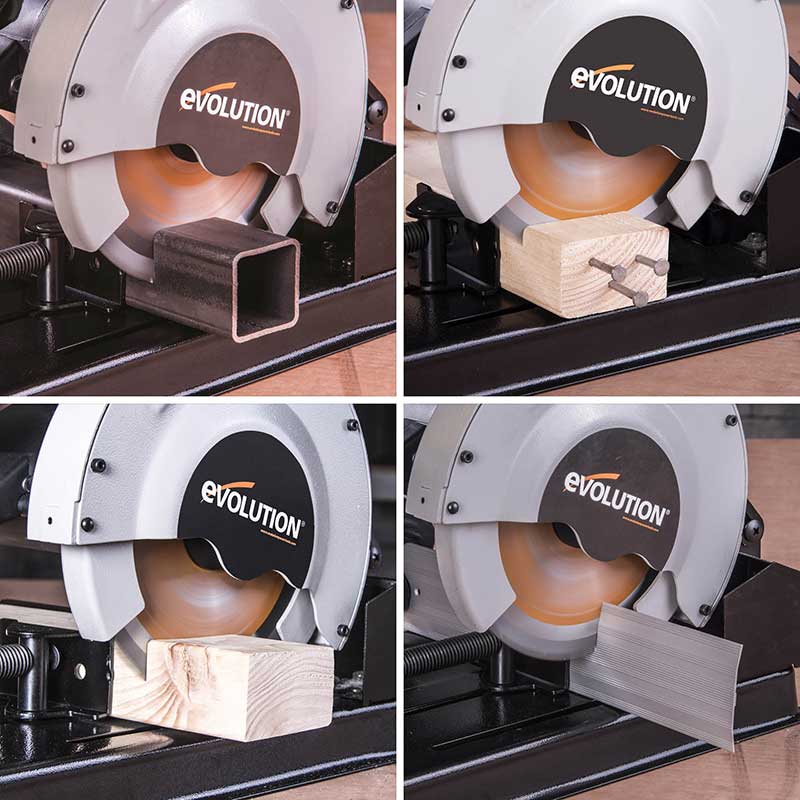 Evolution RAGE4 185mm Kappsäge mit TCT-Multi-Material-Sägeblatt