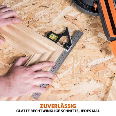 Evolution R185SMS+ 185mm Schiebe-Kapp- und Gehrungssäge mit TCT-Multi-Material-Sägeblatt