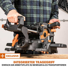 Evolution R185SMS+ 185mm Schiebe-Kapp- und Gehrungssäge mit TCT-Multi-Material-Sägeblatt