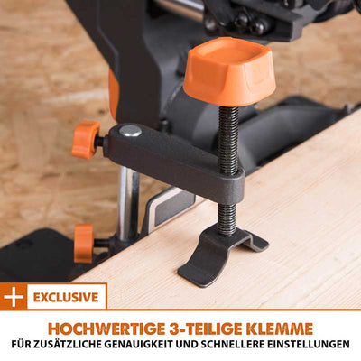 Evolution R185SMS+ 185mm Schiebe-Kapp- und Gehrungssäge mit TCT-Multi-Material-Sägeblatt