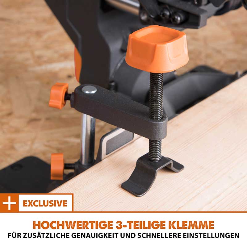 Evolution R185SMS+ 185mm Schiebe-Kapp- und Gehrungssäge mit TCT-Multi-Material-Sägeblatt