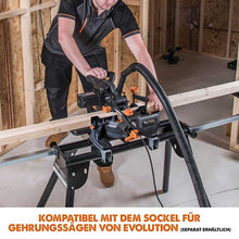 Evolution R185SMS+ 185mm Schiebe-Kapp- und Gehrungssäge mit TCT-Multi-Material-Sägeblatt