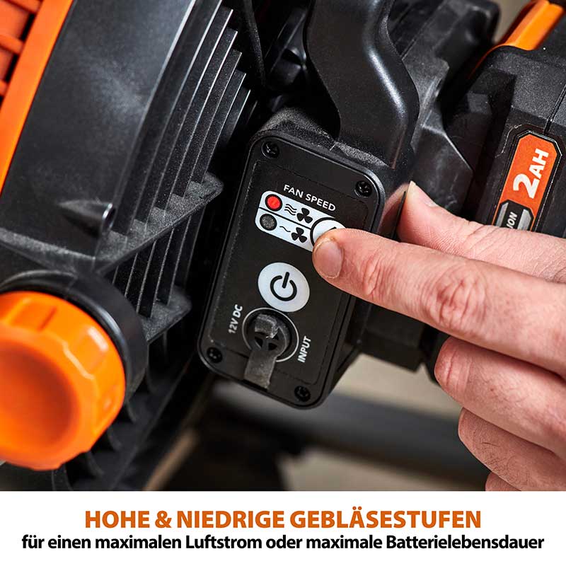 Evolution kabelloser R240FAN-Li Arbeitslüfter 18V-Li-Ion EXT