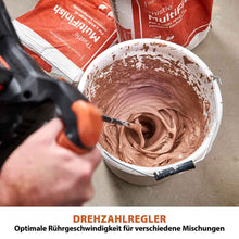 Evolution R120MXR-Li Akkubetriebener 18V-Li-Ion-EXT-Mischer (ohne Akku) mit 120mm-Multi-Mix-Rührer