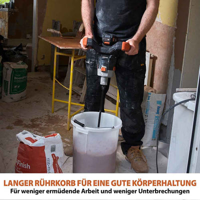 Evolution R120MXR-Li Akkubetriebener 18V-Li-Ion-EXT-Mischer (ohne Akku) mit 120mm-Multi-Mix-Rührer