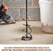 Evolution R120MXR-Li Akkubetriebener 18V-Li-Ion-EXT-Mischer mit Akku und Ladegerät mit 120mm-Multi-Mix-Rührer