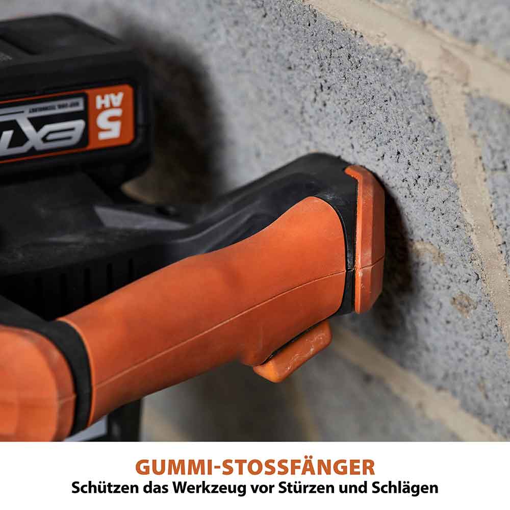 Evolution R120MXR-Li Akkubetriebener 18V-Li-Ion-EXT-Mischer mit Akku und Ladegerät mit 120mm-Multi-Mix-Rührer