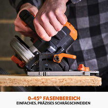 Evolution R185CCSX-Li Akku-Handkreissäge, 18V, Li-Ion EXT Schienen-kompatible Kreissäge mit 185mm Multi-Material-Sägeblatt