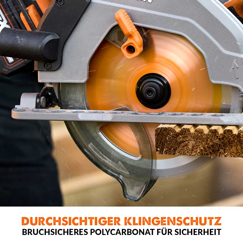 Evolution R185CCS-Li Kabellose, Bürstenlose, 18V, Li-Ion EXT Kreissäge mit 185mm Multi-Material-Sägeblatt