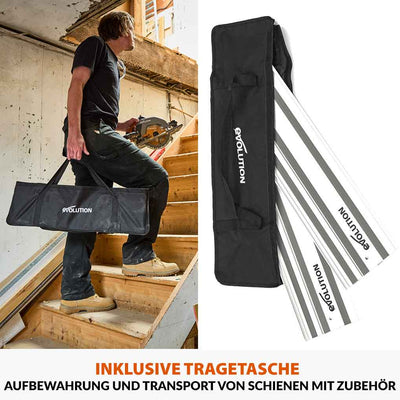 Evolution ST1400-G2 Universal 1.4m Kreissägebahn, Sägeschienen (2x 700mm) mit selbstausrichtenden Verbindern