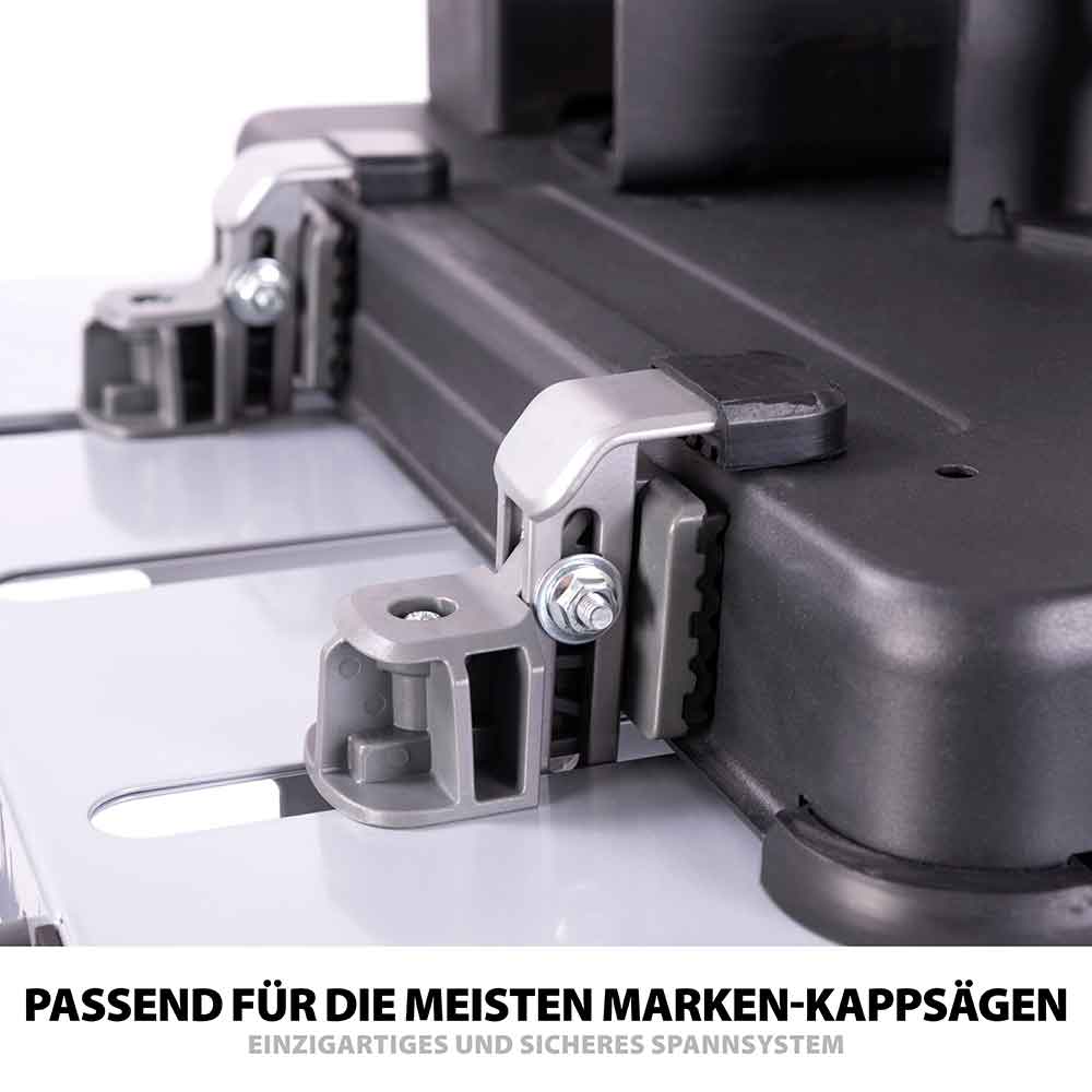 Evolution R355CPS 355mm Kaltkreissäge mit TCT-Multi-Material-Sägeblatt und Universal-Kappsägeständer