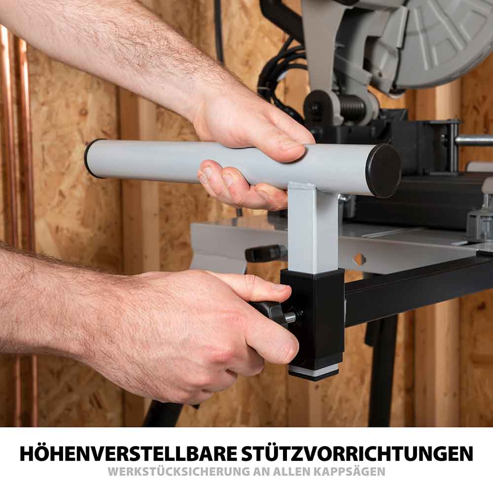 Evolution R355CPS 355mm Kaltkreissäge mit TCT-Multi-Material-Sägeblatt und Universal-Kappsägeständer