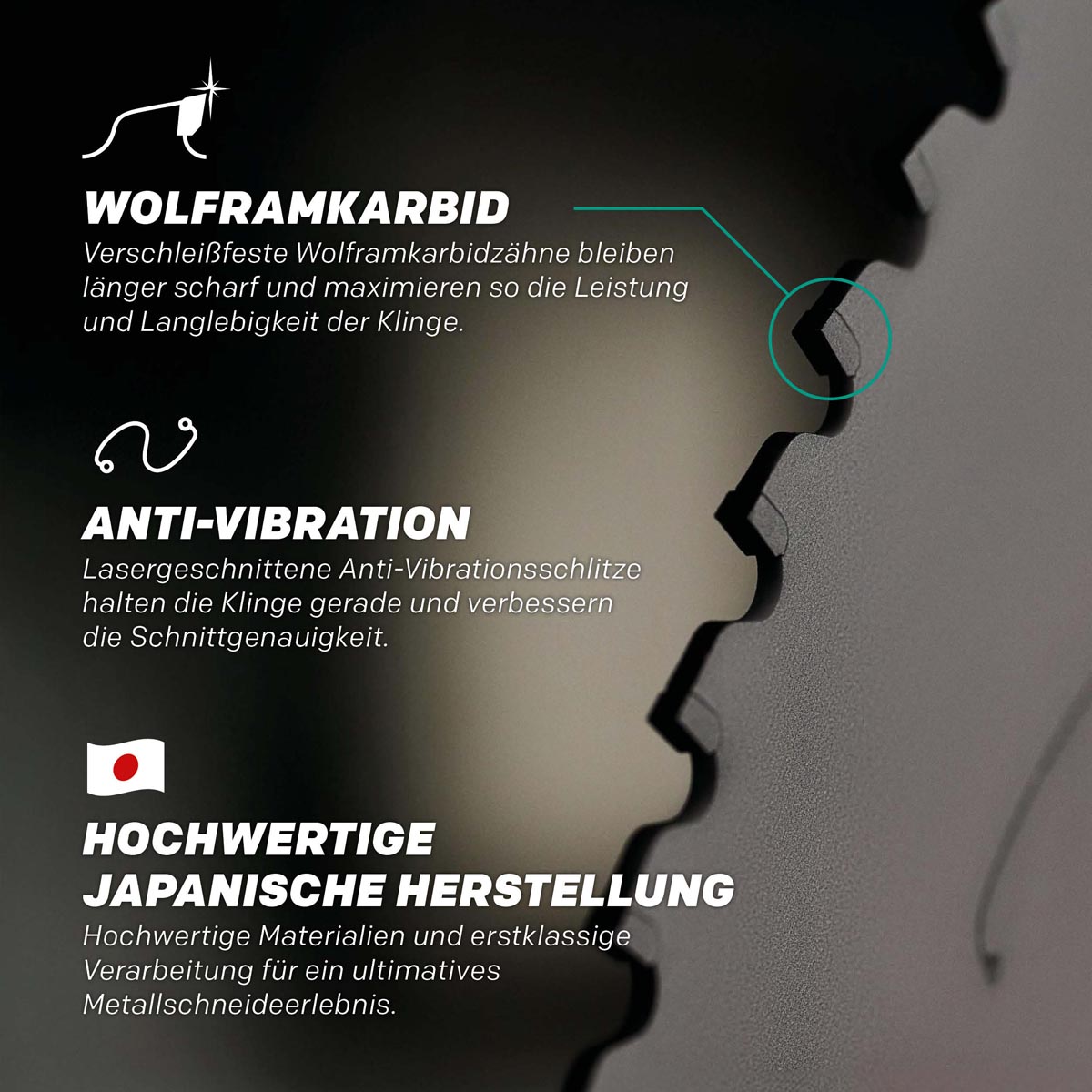 EVOMAX 355mm 100-Zahn Hartmetall-Sägeblatt für professionelle Schwerlast-Aluminiumbearbeitung