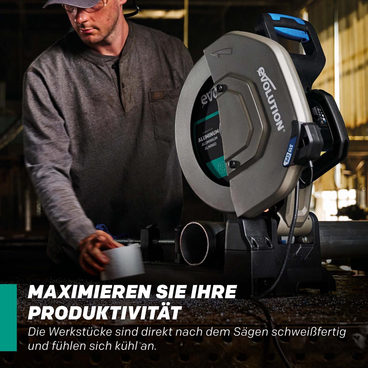 EVOMAX 355mm 100-Zahn Hartmetall-Sägeblatt für professionelle Schwerlast-Aluminiumbearbeitung