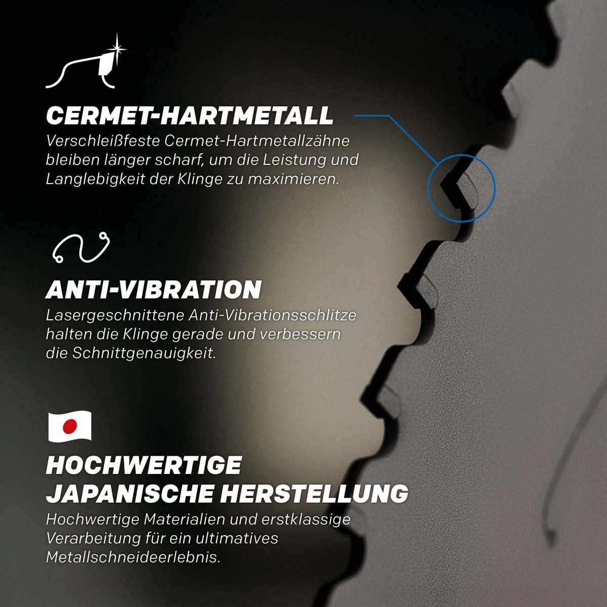 EVOMAX Cermetklinge für Baustahl 355mm 80T von Evolution