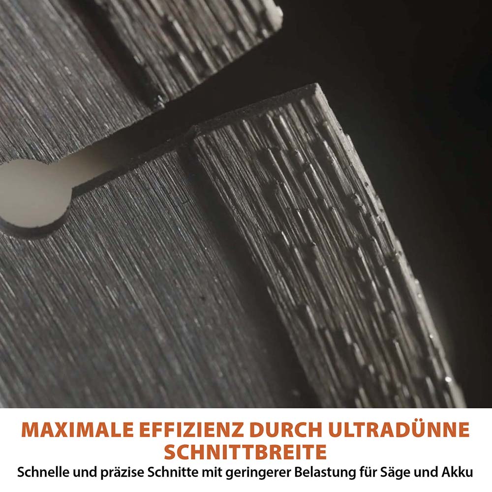 EVOMAX 260mm  Premium-Diamantscheibe Ultra-Thin-Kerf Cordless Betonsägeblatt