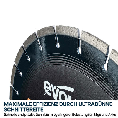 EVOMAX 350mm  Premium-Diamantscheibe Ultra-Thin-Kerf Cordless Betonsägeblatt (Copy)