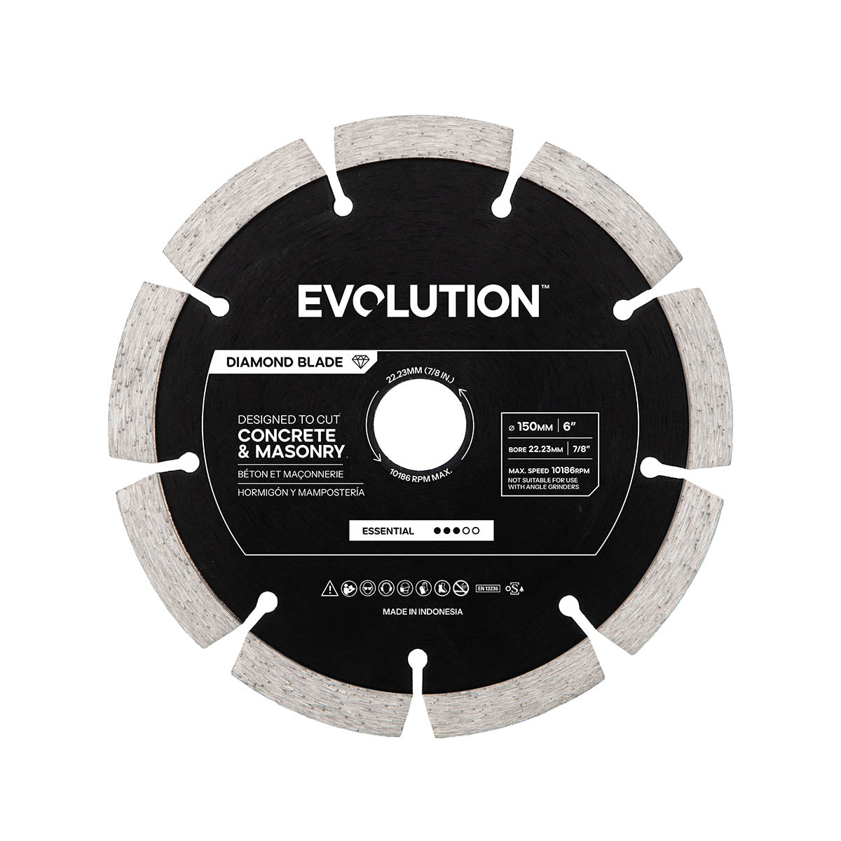 150 mm Essential Mini Disc Diamant-Betontrennscheibe - 22,2 mm Bohrung