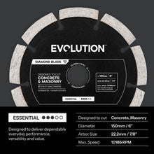 150 mm Essential Mini Disc Diamant-Betontrennscheibe - 22,2 mm Bohrung