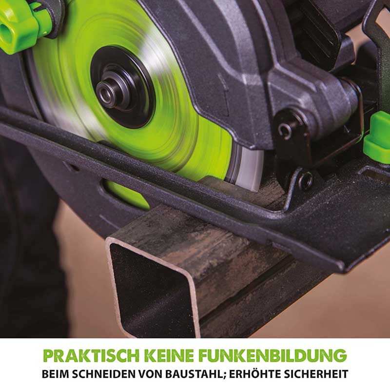 Evolution F165CCSL 165mm Handkreissäge mit TCT-Multi-Material-Sägeblatt