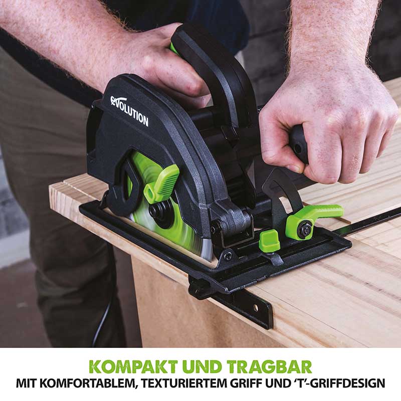 Evolution F165CCSL 165mm Handkreissäge mit TCT-Multi-Material-Sägeblatt