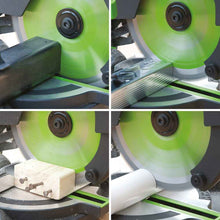 Evolution F210CMS 210mm Kapp- und Gehrungssäge mit TCT-Multi-Material-Sägeblatt