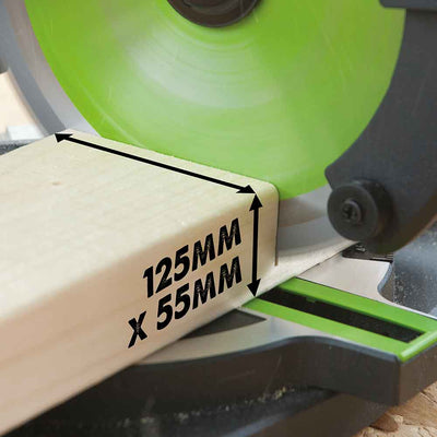 Evolution F210CMS 210mm Kapp- und Gehrungssäge mit TCT-Multi-Material-Sägeblatt