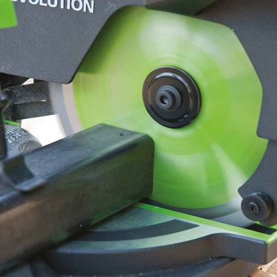 Evolution F210CMS 210mm Kapp- und Gehrungssäge mit TCT-Multi-Material-Sägeblatt