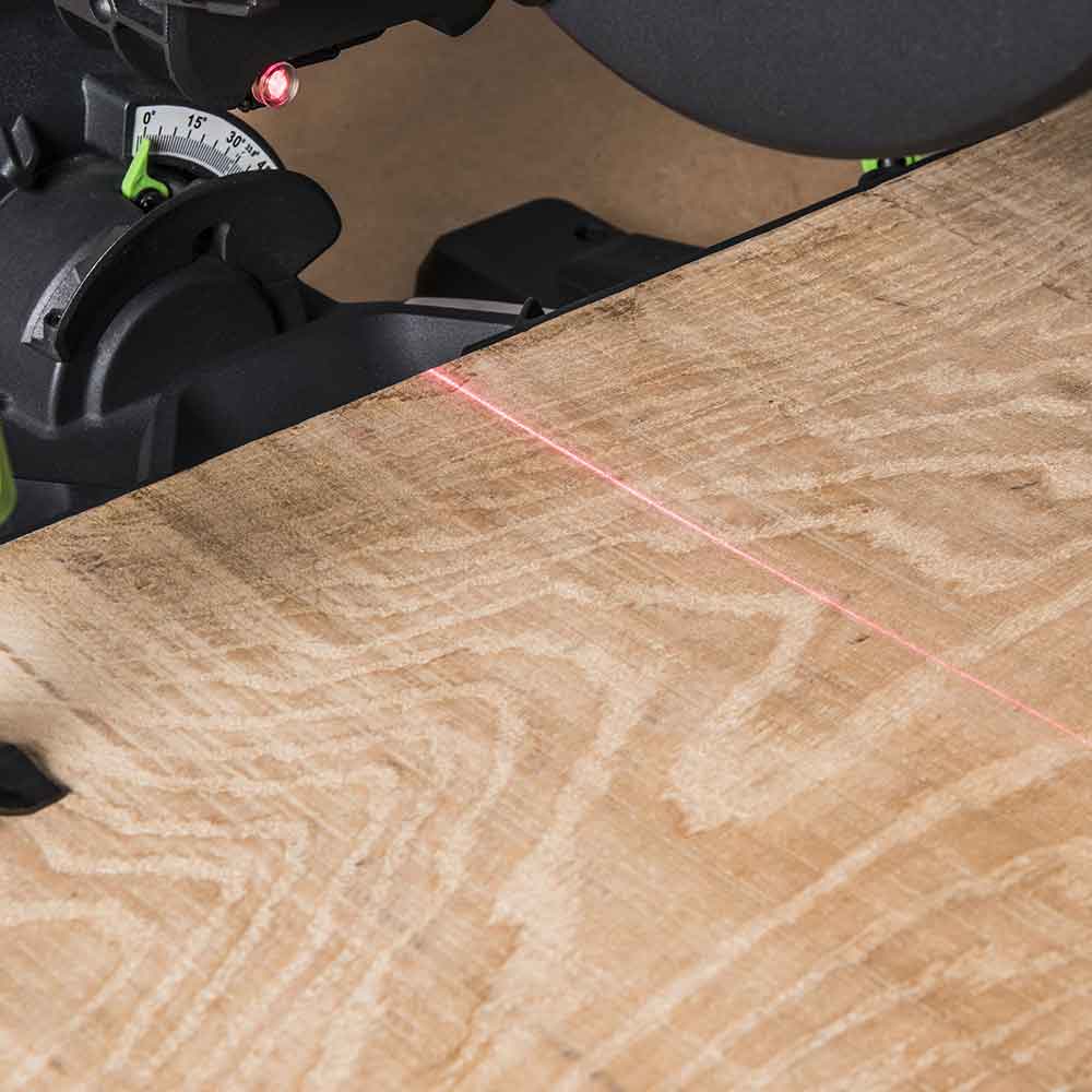 Evolution F210SMS 210mm Schiebe-Kapp- und Gehrungssäge mit TCT-Multi-Material-Sägeblatt