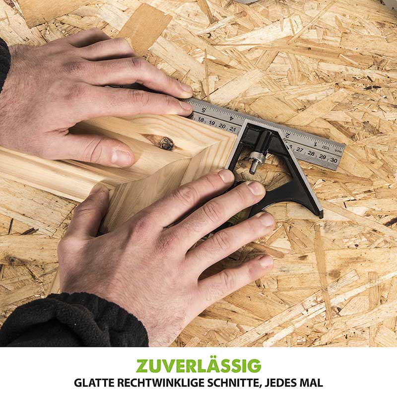 Evolution F255SMS 255mm Schiebe-Kapp- und Gehrungssäge mit TCT-Multi-Material-Sägeblatt