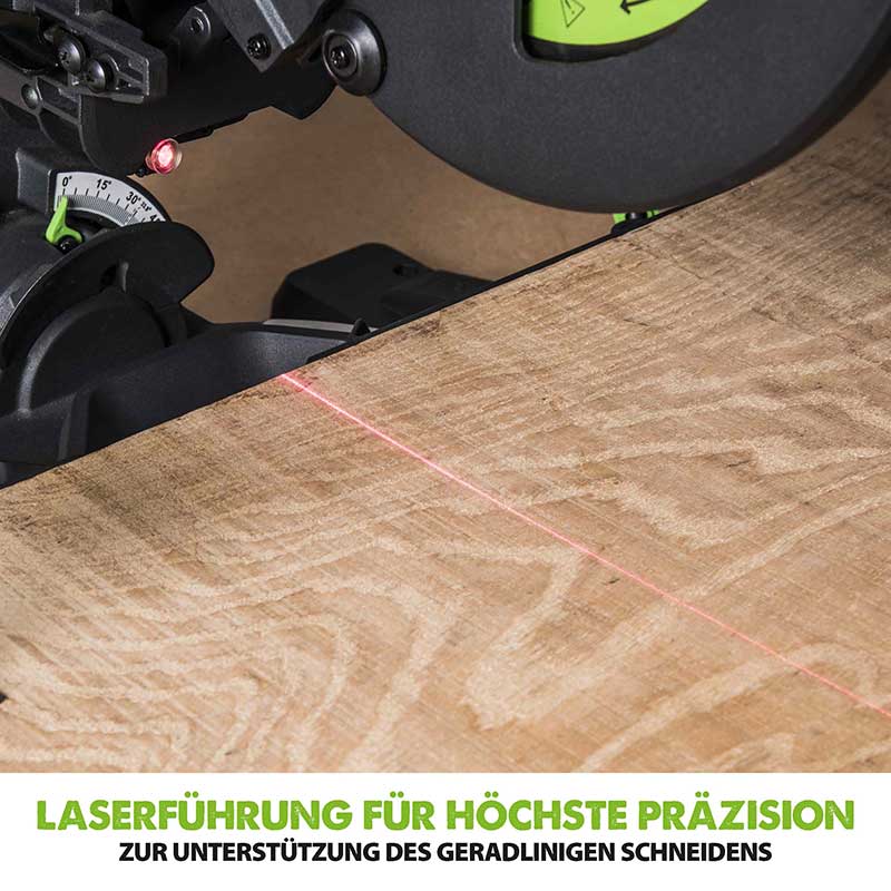 Evolution F255SMS 255mm Schiebe-Kapp- und Gehrungssäge mit TCT-Multi-Material-Sägeblatt