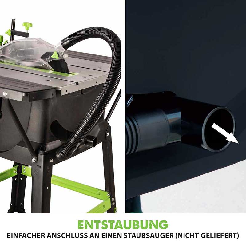 Evolution FURY5-S 255mm Tischsäge mit TCT-Multi-Material-Sägeblatt