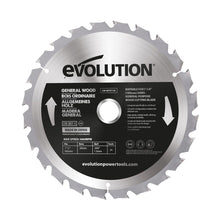 Evolution 185mm Allgemeine Holzschnittklinge mit 24 Zähnen, TCT-Gehrungssägeblatt