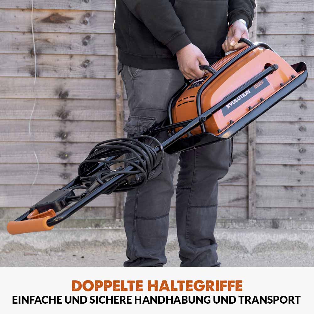 Evolution Elektrischer Plattenrüttler H320-E Rüttleplatten Mit  Gummimatte für Pflasterarbeiten