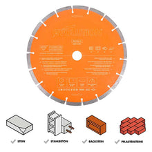 Evolution 255mm Premium-Diamantscheibe mit hoher Diamantkonzentration, segmentierter Rand Betonsägeblatt