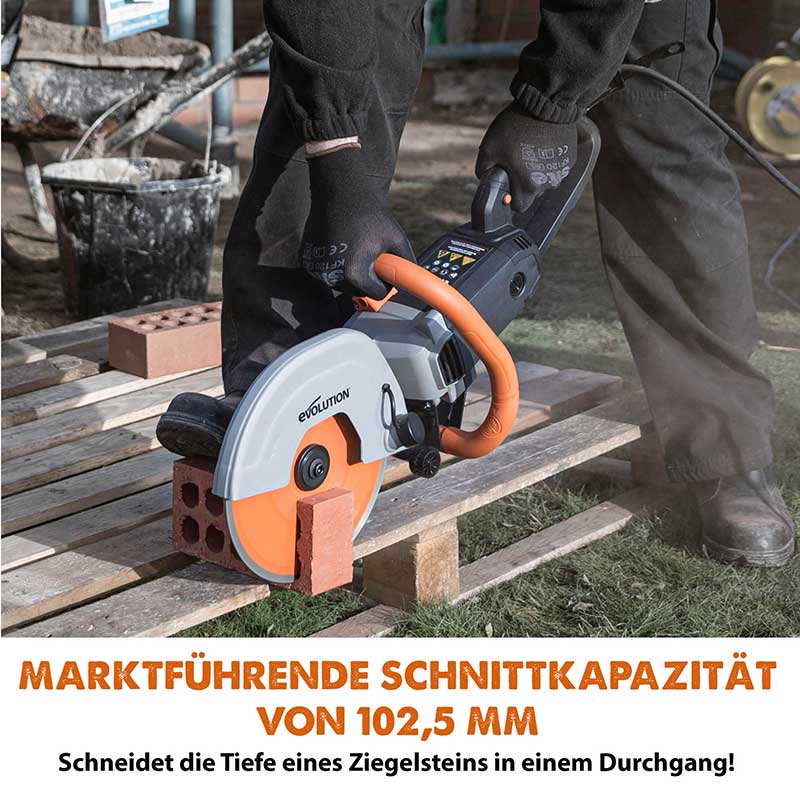 Evolution 255mm Premium-Diamantscheibe mit hoher Diamantkonzentration, segmentierter Rand Betonsägeblatt