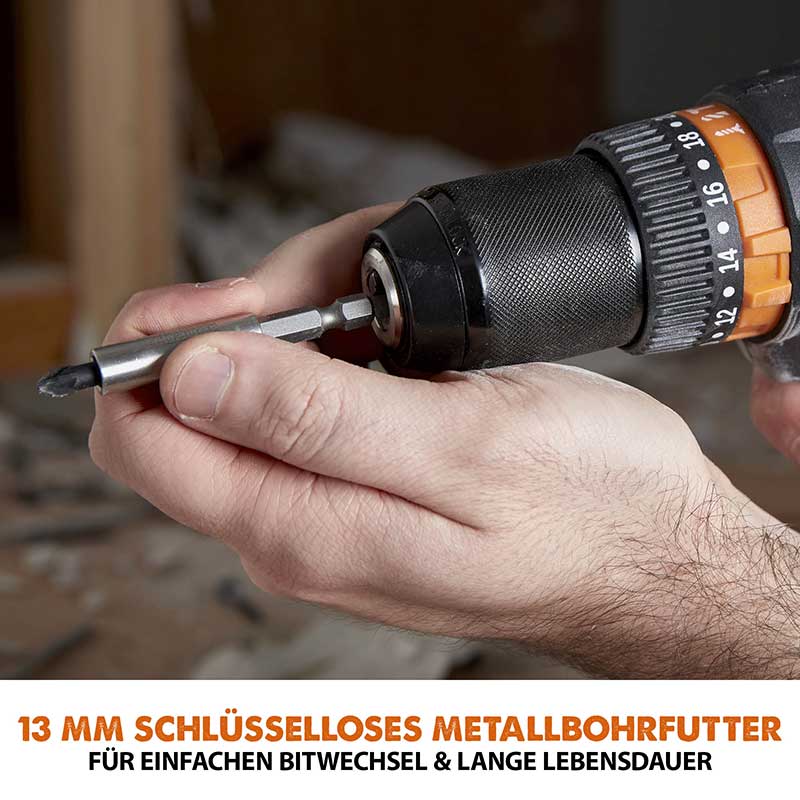 Evolution Kabelloser R13CMB-Li Kombi-Bohrschrauber 18V-Li-Ion EXT (ohne Akku)