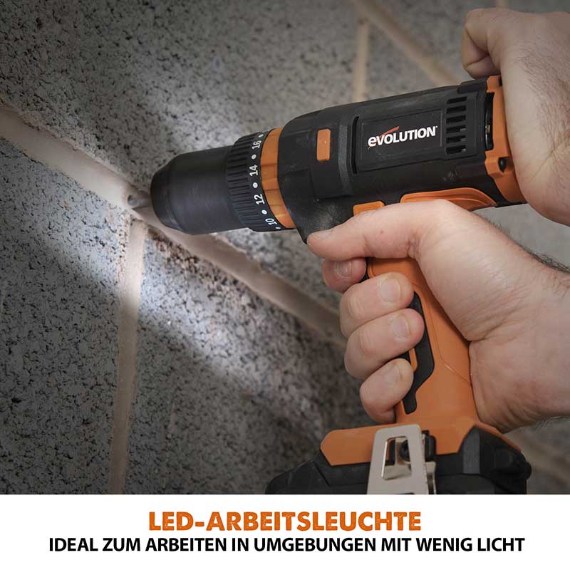 Evolution Kabelloser R13CMB-Li Kombi-Bohrschrauber 18V-Li-Ion EXT (ohne Akku)