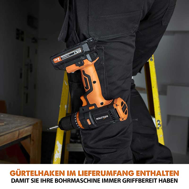 Evolution Kabelloser R13CMB-Li Kombi-Bohrschrauber 18V-Li-Ion EXT mit Akku und Ladegerät