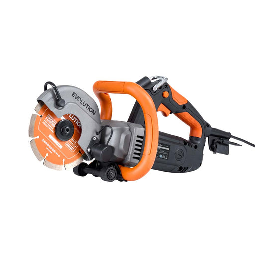 Evolution 150mm 6" Elektro Mini Disc Elektro-Trennschleifer Wasser-Staubunterdrückung & Endurance Premium Diamant-Trennscheibe | 53mm Schnitttiefe | R150DCT-PRO