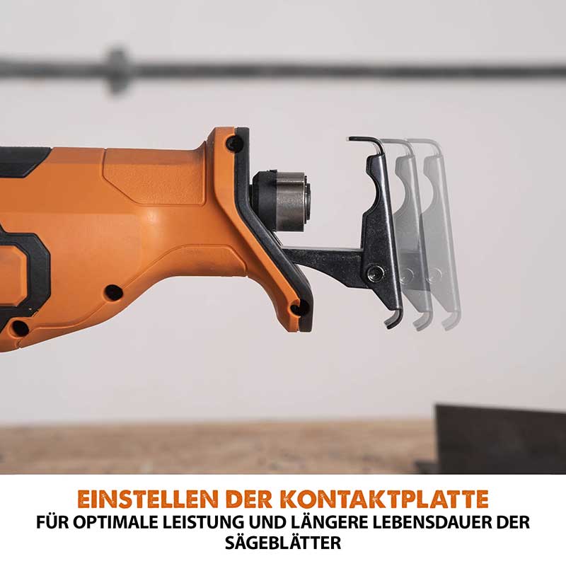 Evolution kabellose R150RCP-Li Reciprosäge 18V-Li-Ion EXT inklusive Multi-Material-Sägeblätter
