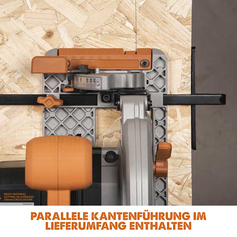 Evolution kabellose R165CCS-Li 165mm Handkreissäge 18V-Li-Ion EXT inklusive Multi-Material-Sägeblatt