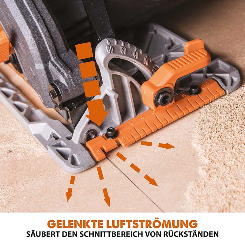 Evolution R185CCS 185mm Handkreissäge mit TCT-Multi-Material-Sägeblatt