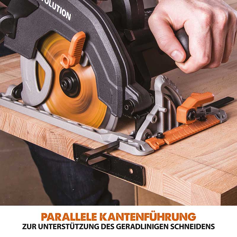 Evolution R185CCS 185mm Handkreissäge mit TCT-Multi-Material-Sägeblatt