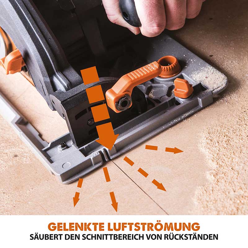 Evolution R185CCSX 185mm Handkreissäge mit 3-teiliger 1020mm Mini-Schiene und TCT-Multi-Material-Sägeblatt