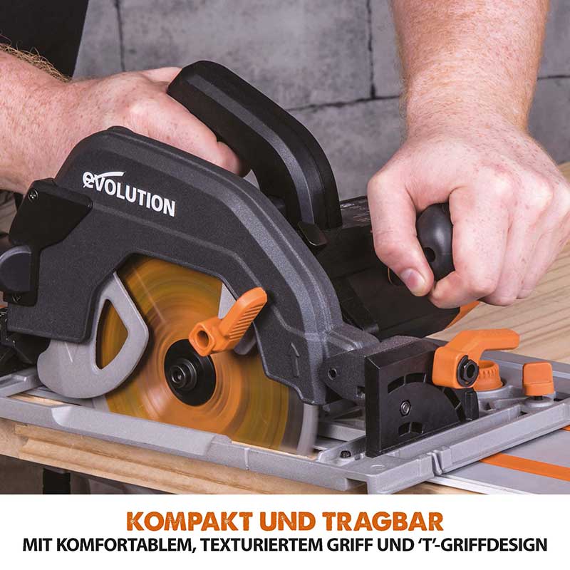 Evolution R185CCSX+ 185mm Handkreissäge mit TCT-Multi-Material-Sägeblatt
