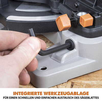 Evolution kabellose R185CMS-Li 185mm Kapp- und Gehrungssäge 18V-Li-Ion EXT mit Akku und Ladegerät inklusive Multi-Material-Sägeblatt